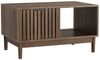 MODFU Couchtisch mit Gitterstruktur (Mid-Century-Mitteltisch mit Schublade, offenen Regalen und Massivholzbeinen in Eichenfarbe, 1-St, 80*50*45cm) Bild 2