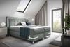 Boxspringbett Schlafzimmerbett 200x200cm AMORE Nr. 2 Silbergrau inkl. LED-Beleuchtung Bild 5