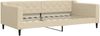 vidaXL Tagesbett Ausziehbar mit Matratzen Creme 100x200 cm Stoff 3197453 Bild 4