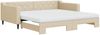vidaXL Tagesbett Ausziehbar mit Matratzen Creme 100x200 cm Stoff 3197453 Bild 2
