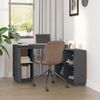 vidaXL Schreibtisch Grau 110x50x75 cm Massivholz Kiefer 814506 Bild 3