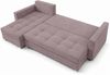AX LIVING Ecksofa ELIF Rosa mit Schlaffunktion L-Form, Sofa mit Bettkasten - Moderne Ecksofa, Wohnzimmer Ecksofa - Eckcouch Rosa - Links Bild 5