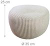Relaxdays Pouf mit Cordbezug Bild 3