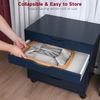 Faltbarer Wäschekorb 43L Bambus Stoff Aufbewahrung Klappbar Laundry Basket Bild 5