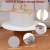 Faltbarer Wäschekorb 43L Bambus Stoff Aufbewahrung Klappbar Laundry Basket Bild 4