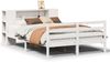 vidaXL Massivholzbett mit Regal ohne Matratze Weiß 150x200 cm Kiefer 3322206 Bild 2