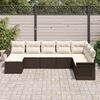 vidaXL Gartensofa-set mit Kissen 8 pcs Braun Poly-Rattan 3345478 Bild 3