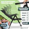 KESSER® Gartenstuhl Hochlehner mit Armlehnen | Aluminium Klappstuhl inkl. Kopfkissen Campingstuhl 7-Fach Verstellbar Rückenlehne | Atmungsaktiv & Wetterfest | Klappbar & Anti-Rutsch Schwarz, 2 Stück Bild 3
