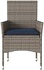 vidaXL Gartenstühle mit Kissen 2 Stk. Grau Poly Rattan 368117 Bild 5