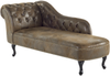 Beliani 'Nimes' Chaiselongue, Braun, Kunstleder, 79 x 65 x 169 cm, Links Bild 4