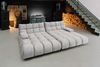 KAWOLA Big Sofa VIVIEN Velvet silber 85 x 178 x 296 cm Bild 5