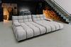 KAWOLA Big Sofa VIVIEN Velvet silber 85 x 178 x 296 cm Bild 2