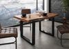 Baumtisch Akazie 140x90x77 natur lackiert / U-Beine anthrazit glänzend FREEFORM 5 Bild 2