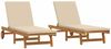 vidaXL Sonnenliege 2-Person 2 pcs Braun Massivholz Akazie 3325196 Bild 2