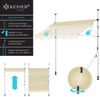 KESSER® Klemmmarkise mit Handkurbel Balkon, Balkonmarkise ohne Bohren, UV-beständig höhenverstellbar wasserabweisend , Sonnenschutz, Terrassenüberdachung , einfache Montage Beige, 300cm Bild 4