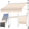 KESSER® Klemmmarkise mit Handkurbel Balkon, Balkonmarkise ohne Bohren, UV-beständig höhenverstellbar wasserabweisend , Sonnenschutz, Terrassenüberdachung , einfache Montage Beige, 300cm Bild 5