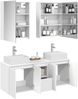 vidaXL Badezimmerschrank-Set 5 pcs Weiß Holzwerkstoff 3406407 Bild 3