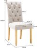 Merax Esszimmerstuhl (6 St), 6er Set Polsterstuhl Wohnzimmerstuhl Samt mit Eichenbeine, Beige Bild 4