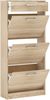 Forte NIKO Schuhschrank 60, Skandi-Schrank, 3 Kippfächer, 1 Schublade, Holzwerkstoff, Flur, Abstellraum, Sonoma Eiche Holzdekor, 58,2 cm breit x 127,7 cm hoch x 20,4 cm tief Bild 2