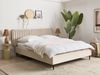 Bett mit Lattenrost BRIN 160 x 200 cm Samtstoff Taupe Bild 3