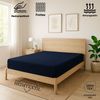EXKLUSIV HEIMTEXTIL Frottee Spannbettlaken Rundumgummizug Marke 90 x 200 cm Navyblau 80% Baumwolle 20% Polyester Öko - Tex Zertifiziert Bed-Sheet Bettlaken Spannbetttuch Topper Leinentuch Bild 2