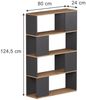 Raumteiler Eneos Anthrazit/Goldkraft Eiche 80 x 124.5 cm Vicco Bild 2