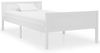 vidaXL Massivholzbett Kiefer Weiß 100x200 cm 322104 Bild 1