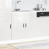 vidaXL Spülenunterschrank Porto Hochglanz-Weiß 80x46x81,5 cm 853929 Bild 3