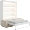 Vente-unique - RAPILI Bett Holz, Platte BeigeWeiß - B 133 cm239,2 cm x H 225,2 cm x L 200 cm Bild 2