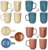 Ritzenhoff & Breker Becher Ritzenhoff 6x Jasper TRIO Kaffeebecher 250ml Tee-Tassen Blau Gelb Rosa, Steingut Bild 3