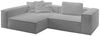 KAWOLA Sofa CARMO Ecksofa Stoff grau Recamiere links 68 x 191 x 306 cm Bild 3