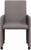 vidaXL Esszimmerstühle mit Rollen 2 pcs Taupe 57 x 66 x 94 cm Stoff 42017813 Bild 4