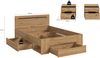 Schlafzimmer-Set Sova – Bettgestell mit Stauraum 140x200 cm & 2 Nachttische Bild 3