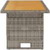 vidaXL Gartentisch Grau 100x50x43/63 cm Akazienholz & Poly Rattan 362188 Bild 4