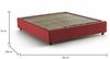 Dmora Doppelbett Attilino, Bettkasten aus Stoff, Öffnung vorne, geeignet für Matratze 140x190 cm, 100 % Made in Italy, Rot Bild 3