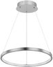LED Hängeleuchte, Ring-Design, nickel-matt, opal, 38,5 cm Bild 2