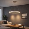 LED Hängeleuchte, Ring-Design, nickel-matt, opal, 38,5 cm Bild 3