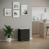 STEELSØN 'Elyron' Mülleimer, 2x30L, schwarz/silber, Edelstahl, Mülltrennsystem mit 2 Fächern, inkl. Softclose-Deckel und Geruchsfilter Bild 2