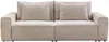 Vente-unique - RICAPO Sofa Stoff Beige - B 125 cm x H 90 cm x L 266 cm Bild 2