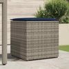 vidaXL Kissenbox mit Speicher Grau 50 x 50 x 50 cm Poly-Rattan 365414 Bild 3
