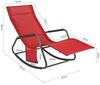 SoBuy OGS47-R Schaukelstuhl Garten, Textilgewebe, Lackiert, Rot, 145 x 84 x 57 cm Bild 3