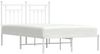 vidaXL Bettgestell mit Kopfteil Metall Weiß 120x190 cm 353583 Bild 5