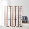 6fach Paravent Raumteiler Shoji Trennwand braun Bild 2