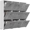 Schuhschrank XL Comfort 9 Klappen 36 Paar 157x141 cm Weiss-Beton : Weissmatt / Beton Bild 5