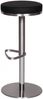 Barhocker WL1.293 Schwarz Edelstahl höhenverstellbare Sitzhöhe 57 - 82 cm, Barstuhl Modern 360° Drehbar, Tresenhocker mit Standfuß, Design Bistrohocker Hoch, Tresenstuhl-Sitz Gepolstert Bild 4