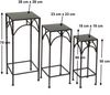 DanDiBo Blumenhocker Metall Schwarz Eckig 50 - 70 cm Blumenständer 96132 3er Set Beistelltisch Blumensäule Modern Pflanzenständer Pflanzenhocker Bild 2