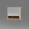 Livinity® Badezimmerspiegelschrank ATERNO, Viking Oak, 70 x 65 cm mit 2 Türen (1-St) Bild 2