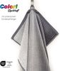 Handtücher Duschtücher - Farbverlauf Design - aus Bio Baumwolle Handtuch Colori, 70x140 cm,grau Bild 2
