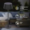 Briloner LED Solar-Tischleuchte Alia Ø 12 x 34 cm warmweiß-kaltweiß schwarz matt dimmbar Bild 5
