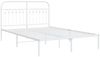 vidaXL Bettgestell mit Kopfteil Metall Weiß 140x200 cm 376650 Bild 3